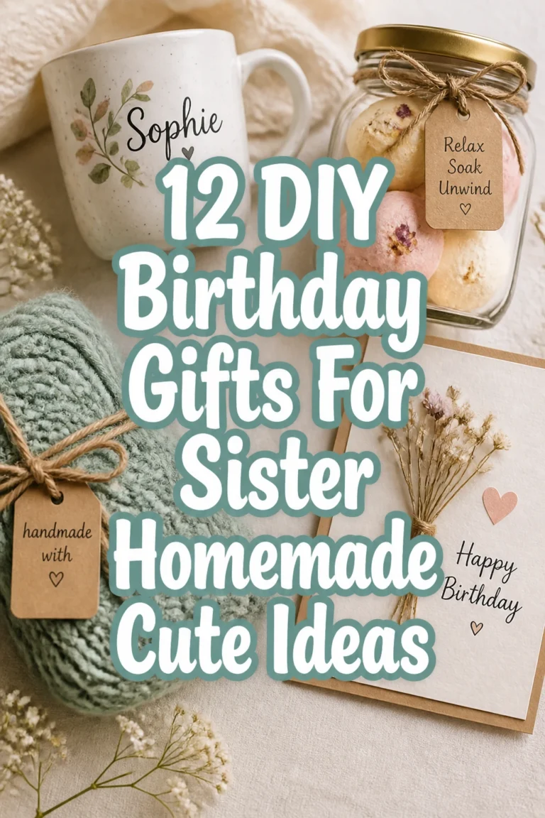 12 DIY Birthday Gifts For Sister Homemade Cute Ideas