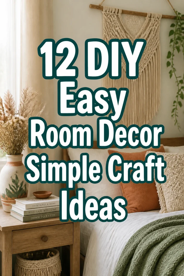 12 DIY Easy Room Decor Simple Craft Ideas