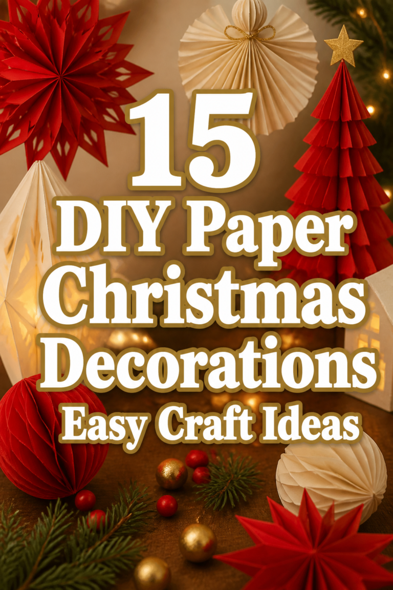15 DIY Paper Christmas Decorations Easy Craft Ideas