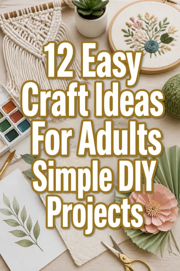 12 Easy Craft Ideas For Adults Simple DIY Projects