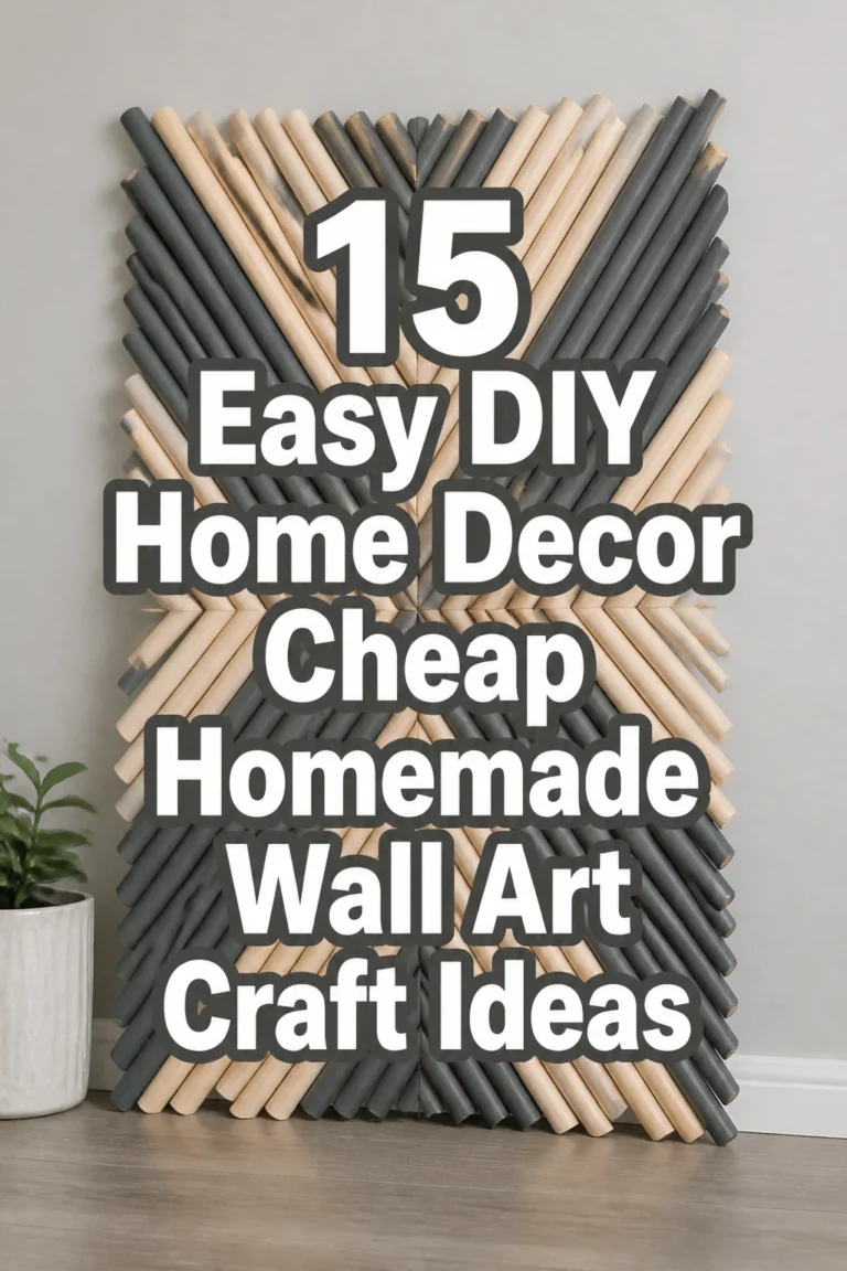 15 Easy DIY Home Decor Cheap Homemade Wall Art Craft Ideas