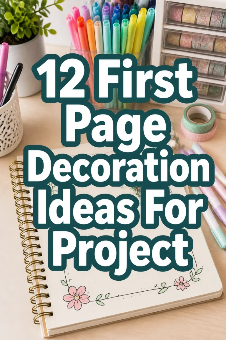 12 First Page Decoration Ideas For Project