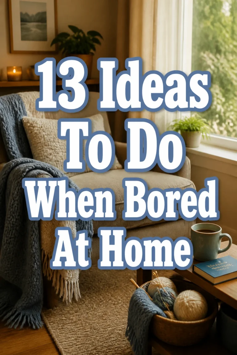 13 Ideas To Do When Bored At Home