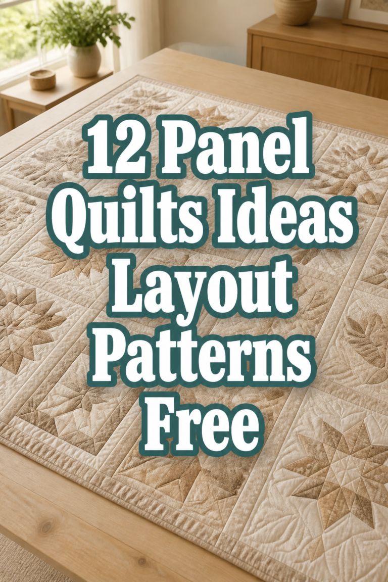 12 Panel Quilts Ideas Layout Patterns Free