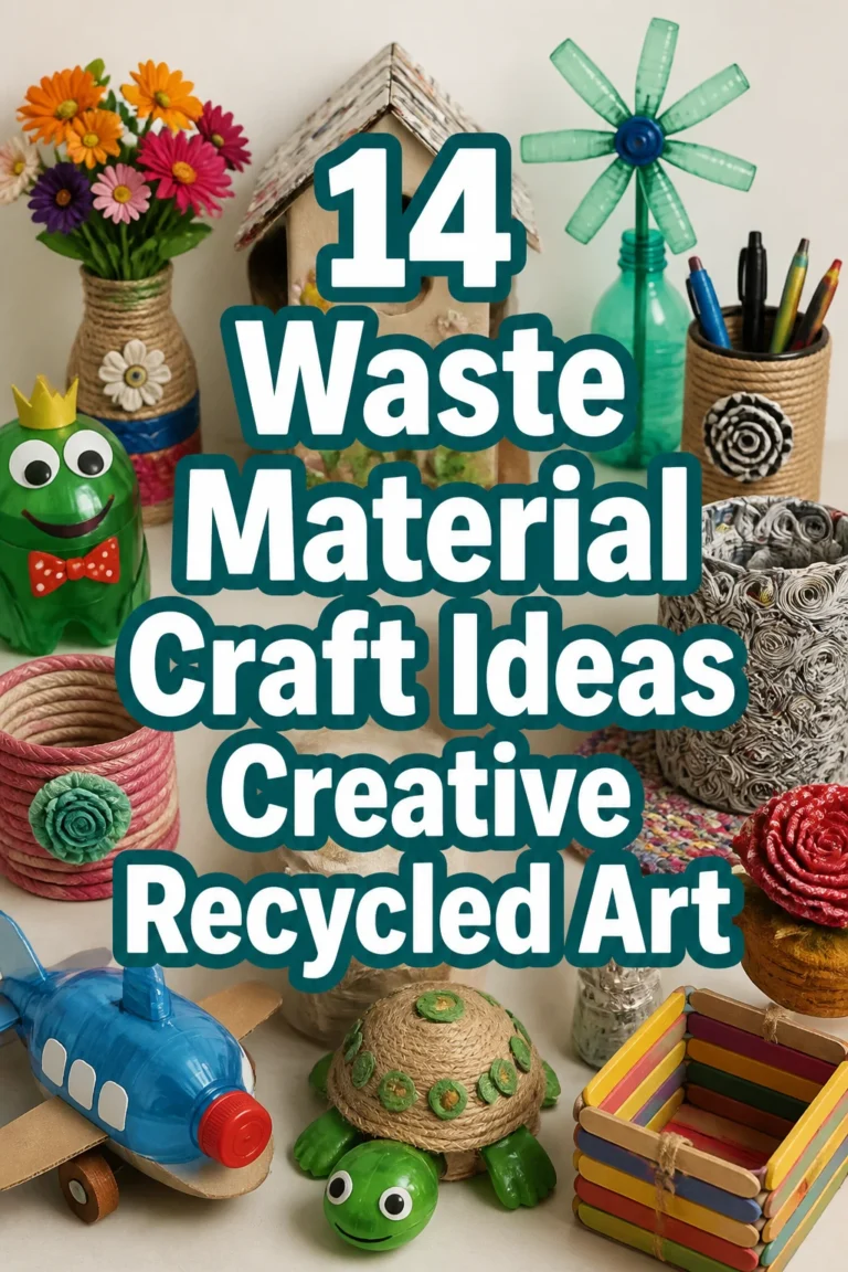 14 Waste Material Craft Ideas Creative Recycled Art