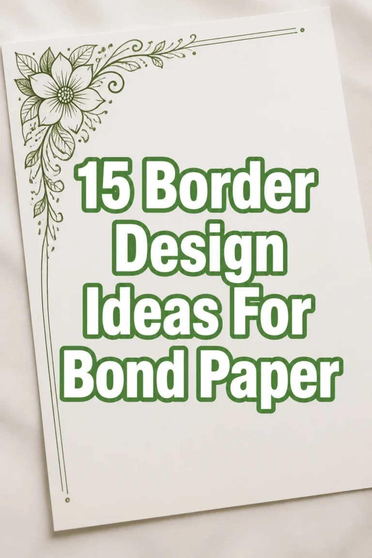 15 Border Design Ideas For Bond Paper