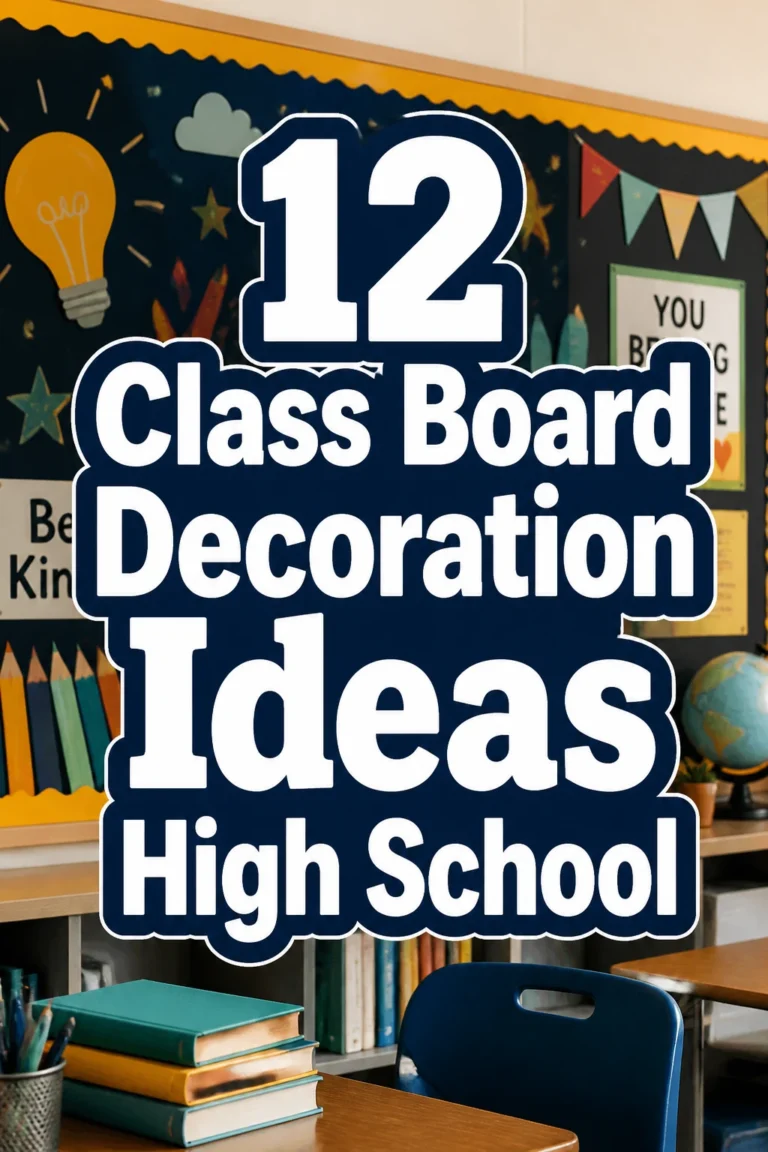 12 Class Board Decoration Ideas High School